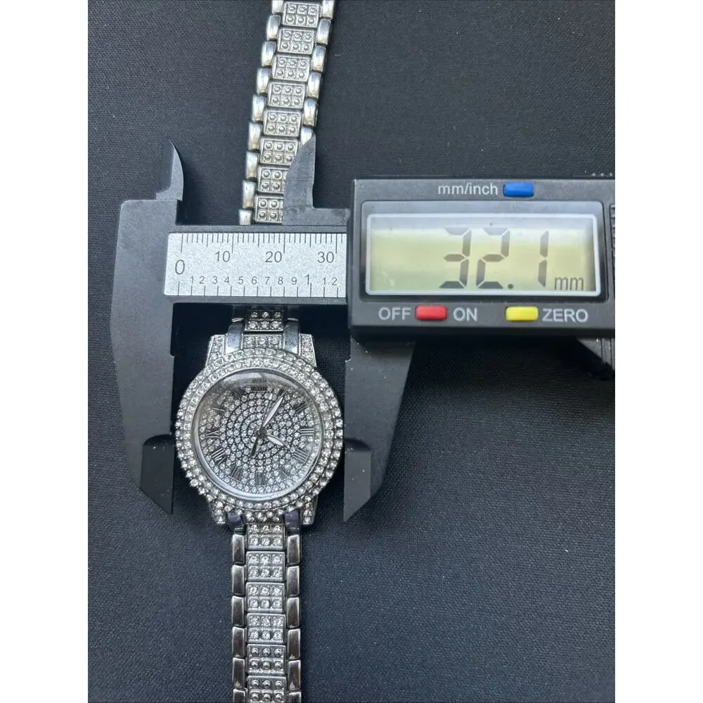 Silver Tone Rhinestones Women’s Quartz Watch